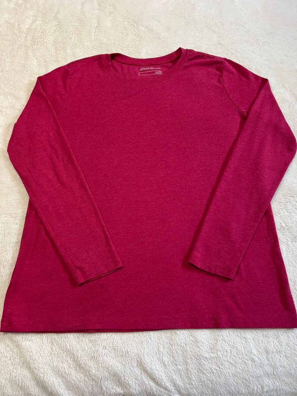 Women’s Eddie Bauer Heathered Berry Crewneck Long Sleeve Tee